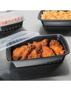 Black Rectangular 28oz Microwavable Heavy Weight...