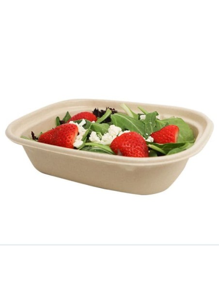 Eccocane 34 oz Rectangular To-Go Box 300/Case