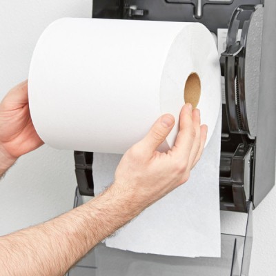 Right Choice Janitorial 8" White Paper Towel, 800 Feet /... 2