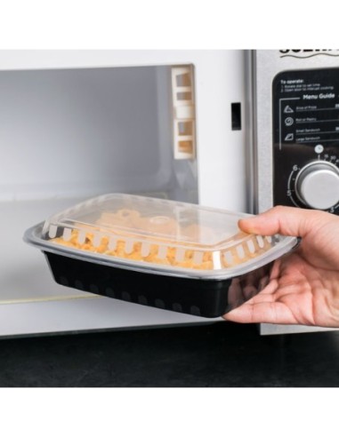 Black Rectangular 28oz Microwavable Heavy...