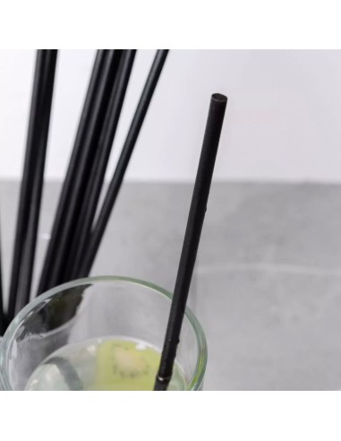 Avolutions Black Agave straws 21 cm, wrapped,...