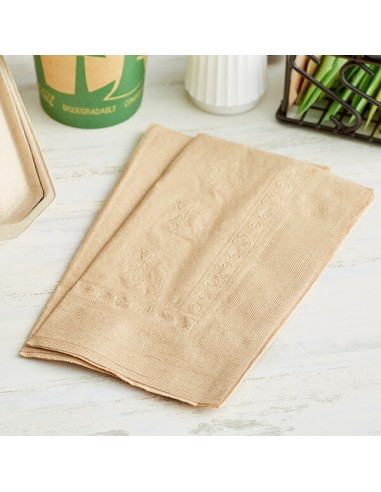 2-Ply Natural Kraft Dinner Napkin 15" x 17" - 3000/Case