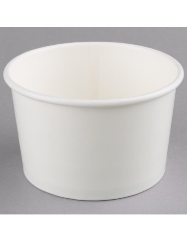 Solo 8 oz White Double Poly-Coated Paper Food Cup - 500/Case