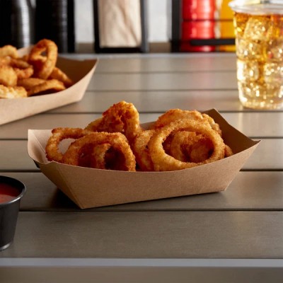 3 lb. Natural Eco-Kraft Customizable Paper Food Tray -... 2