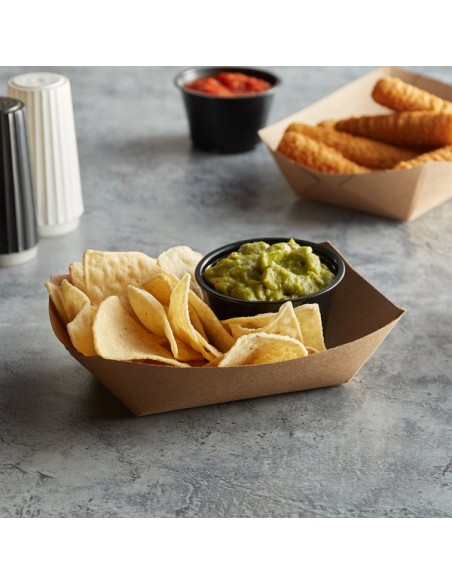 2 lb. Natural Eco-Kraft Customizable Paper Food Tray - 1000/Case