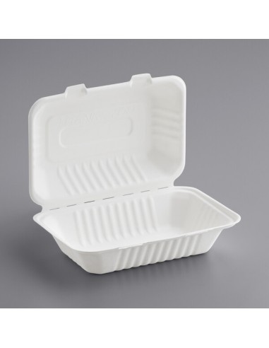 9" x 6" x 3" Compostable Sugarcane / Bagasse 1...