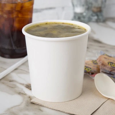 16 oz White Paper Food Cup Combo 250/Case 2