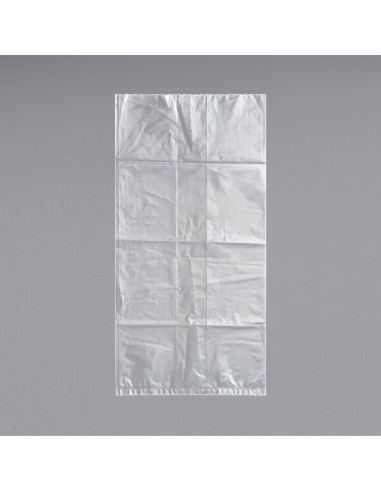 10" x 8" x 24" 1.5 Mil Clear Gusseted Polyethylene Bag - 1000/Case