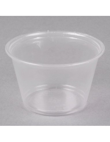 Dart  4 oz Clear Plastic Souffle Cups - 2500/Case